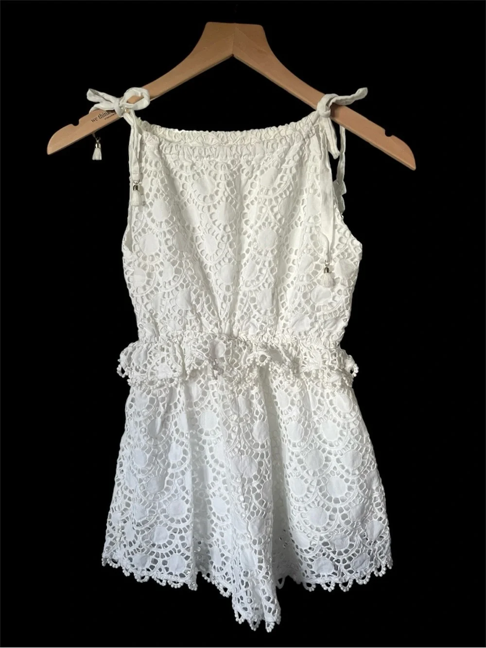 Zimmermann Kids Girls White Eyelet Lace Romper One Piece